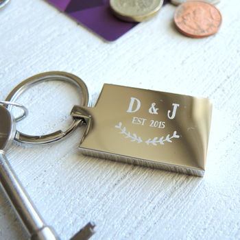 Personalised Couples Initials Keyring, 2 of 2