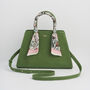 Green Garden Floral Structured Tote Bag Medium, thumbnail 2 of 8