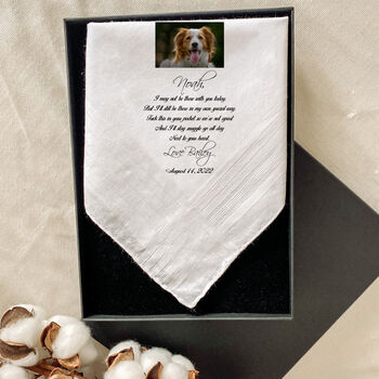 Wedding Handkerchief From Your Dog With Photo, 2 of 6