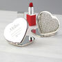 Personalised Diamante Heart Compact Mirror, thumbnail 2 of 6