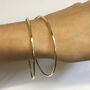 Hand Hammered Solid Gold Bangle Bracelet, thumbnail 2 of 3