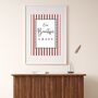 A4 Modern, Art Print, 'Our beautiful chaos' Red Stripes, thumbnail 5 of 7