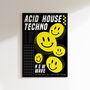 Acid House Techno Print, thumbnail 2 of 2