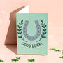 Good Luck Greeting Card Horseshoe Design, thumbnail 1 of 2