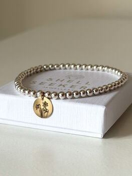 Daffodil Charm Bracelet Silver And Gold, 4 of 6