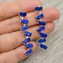 Raw Lapis Lazuli Sterling Silver Earrings, thumbnail 7 of 8