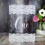 Lace Wedding Table Number, thumbnail 4 of 6