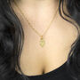 Gold Plated Sterling Silver Fatima Hand Necklace, thumbnail 2 of 3