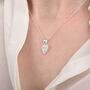 Eternal Studded Heart Necklace Sterling Silver, thumbnail 1 of 2