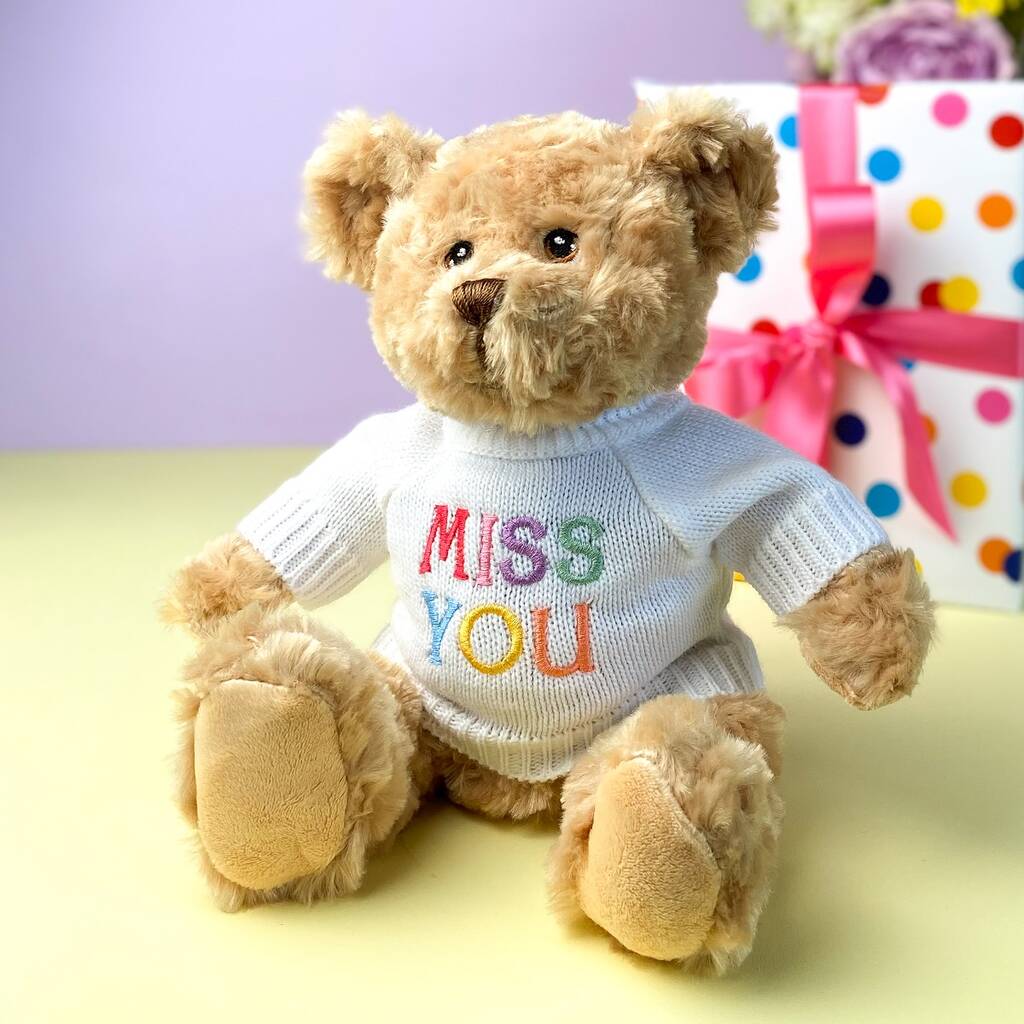Keeleco Recycled Dougie Gift Bear 'Miss You', 1 of 4