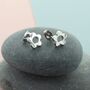 Flower Power Outline Stud Earrings, thumbnail 1 of 2