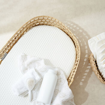 Luxury White Fabric Basket Changing Mat, 2 of 4