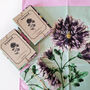 Indian Chrysanthemum Print Cotton Tea Towel, thumbnail 2 of 6