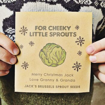 Brussels Sprouts Seed Packet Stocking Filler, 4 of 5