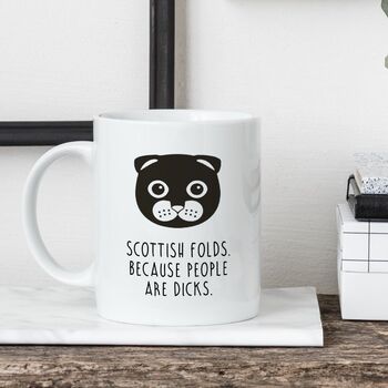 Funny Scottish Fold Cat Mug, 2 of 4