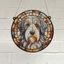 Bearded Collie Stained Glass Effect Suncatcher, thumbnail 1 of 3