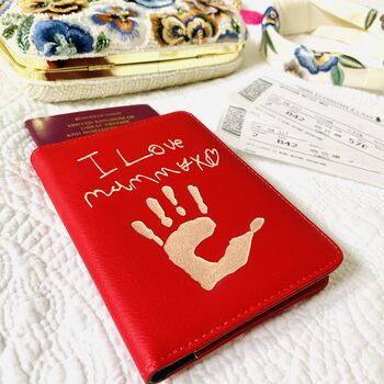 Passport Holder Engraved With Child's Drawing, 6 of 9