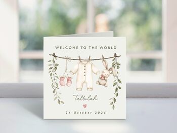 Welcome To The World New Baby Boy Card, 2 of 2