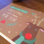 Reindeer Christmas Card With Googly Eyes, thumbnail 1 of 4