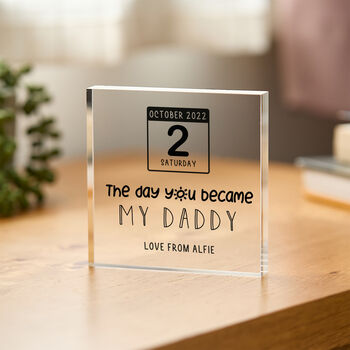 Personalised First Father’s Day Daddy Plaque Gift, 2 of 4