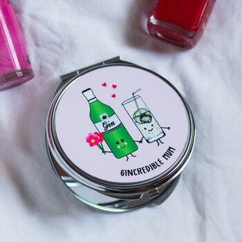 Funny Gin Compact Mirror For Mum, 2 of 6
