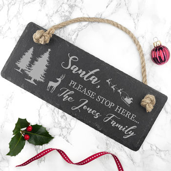 Personalised Slate Christmas Hanging Sign, 5 of 5