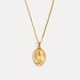 Virgin Mary Gold Pendant Chain Necklace For Men, thumbnail 3 of 8