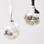 Monochrome Feather Personalised Bauble, thumbnail 3 of 3