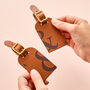 Personalised Couples Leather Luggage Tag Set, thumbnail 4 of 7