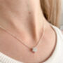 Sterling Silver Cubic Zirconia Star Slider Charm Necklace, thumbnail 2 of 5