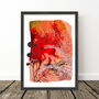 Fire Red Botanical Collage Art Print, thumbnail 7 of 8
