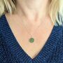 The Circle Peridot August Birthstone Necklace, Silver, thumbnail 2 of 8