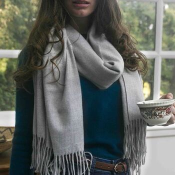 Personalised Cashmere Blanket Scarf Christmas Gift, 3 of 10