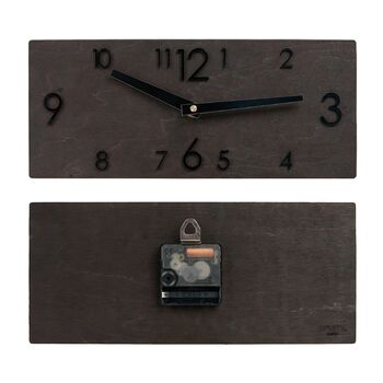 Scandinavian Style Minimalistic Dark Wall Clock, 6 of 9