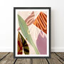 Earth Tone Abstract Leaf Print Set Of Three, thumbnail 11 of 12
