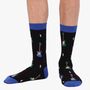 Mens Bamboo Socks Black Blue Electric Guitars, thumbnail 1 of 5