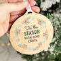 Personalised Wreath Christmas Wooden Decoration, thumbnail 5 of 5