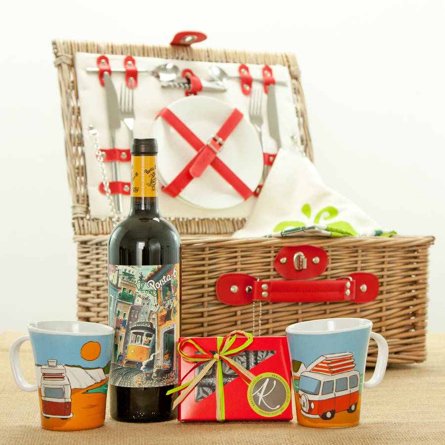 Camper Van Road Trip Two Person Fitted Picnic Hamper By Jones and Jones