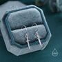 Sterling Silver Little Dagger Sword Drop Hook Earrings, thumbnail 2 of 12