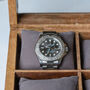 Personalised Initial Four Watches Wood And Glass Watch Box, thumbnail 6 of 7