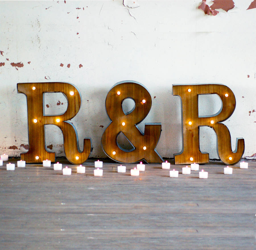 Led Battery Powered Fairground Light Up Letter By Made With Love
