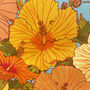 Tropical Hibiscus Flower Cotton Tea Towel, thumbnail 2 of 8