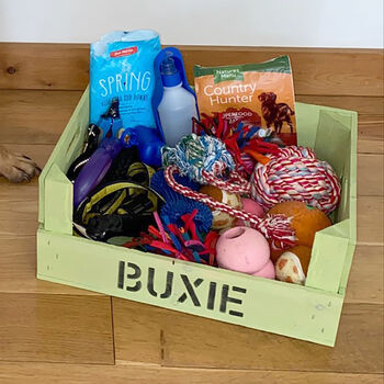 Personalised Dog Toy Wooden Crate, 5 of 5