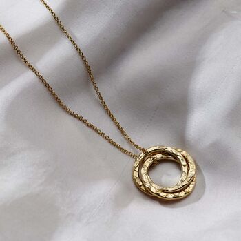 Personalised Textured Russian Ring Necklace, 3 of 8