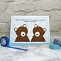 'Bears' Personalised Twin Boys New Baby / Birthday Card, thumbnail 1 of 3