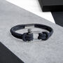 Men's Nautical Double Strand Shackle And Rope Bracelet, thumbnail 9 of 12