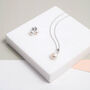 Harcourt Pearl And Cubic Zirconia Silver Round Pendant, thumbnail 1 of 6