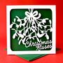 Mistletoe Papercut Christmas Card, thumbnail 1 of 4