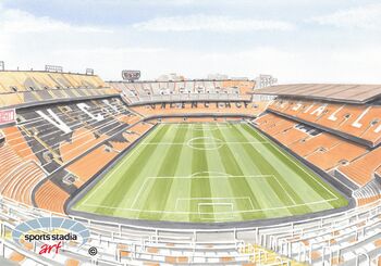 Valencia Cf Mestalla Stadium Two Fine Art Print, 2 of 3