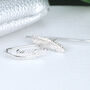 Sterling Silver Feather Detailed Ear Climbers, thumbnail 5 of 8